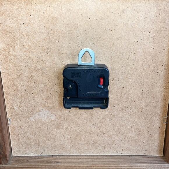 Vintage Square Wood Desk / Quartz Wall Clock - Picture 3 of 3